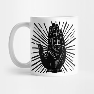 Palmistry black and white Mug